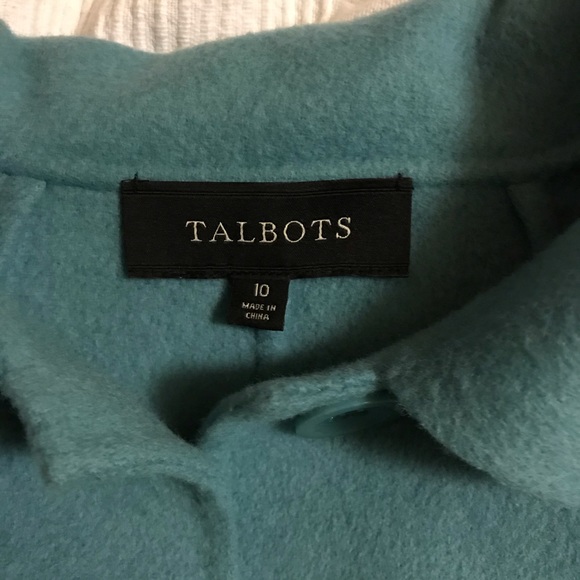 EUC Talbots wool blend button up coat, size 10 - Picture 3 of 5